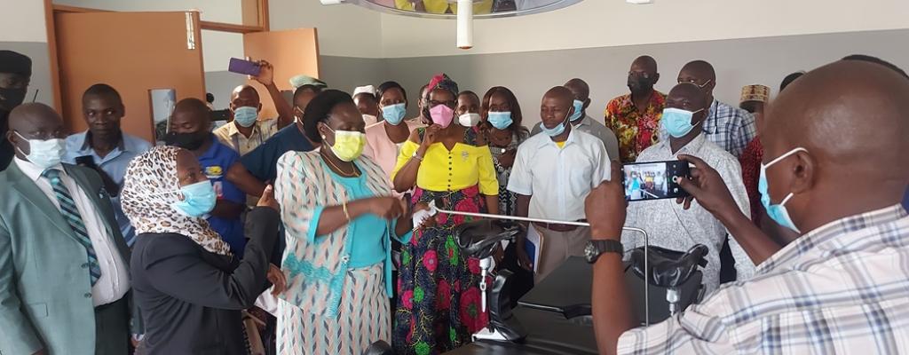 In attendance was Hon Ruth Nankabirwa, state minister for Health Hon. Margaret Muhanga and Mr. Jackson Kafunzi Opening of the Emergency ward at Kiboga hospital